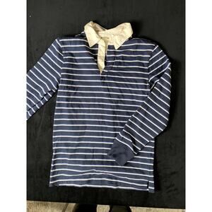 GOODTHREADS NAVY AND WHITE RUGY SHIRT XS